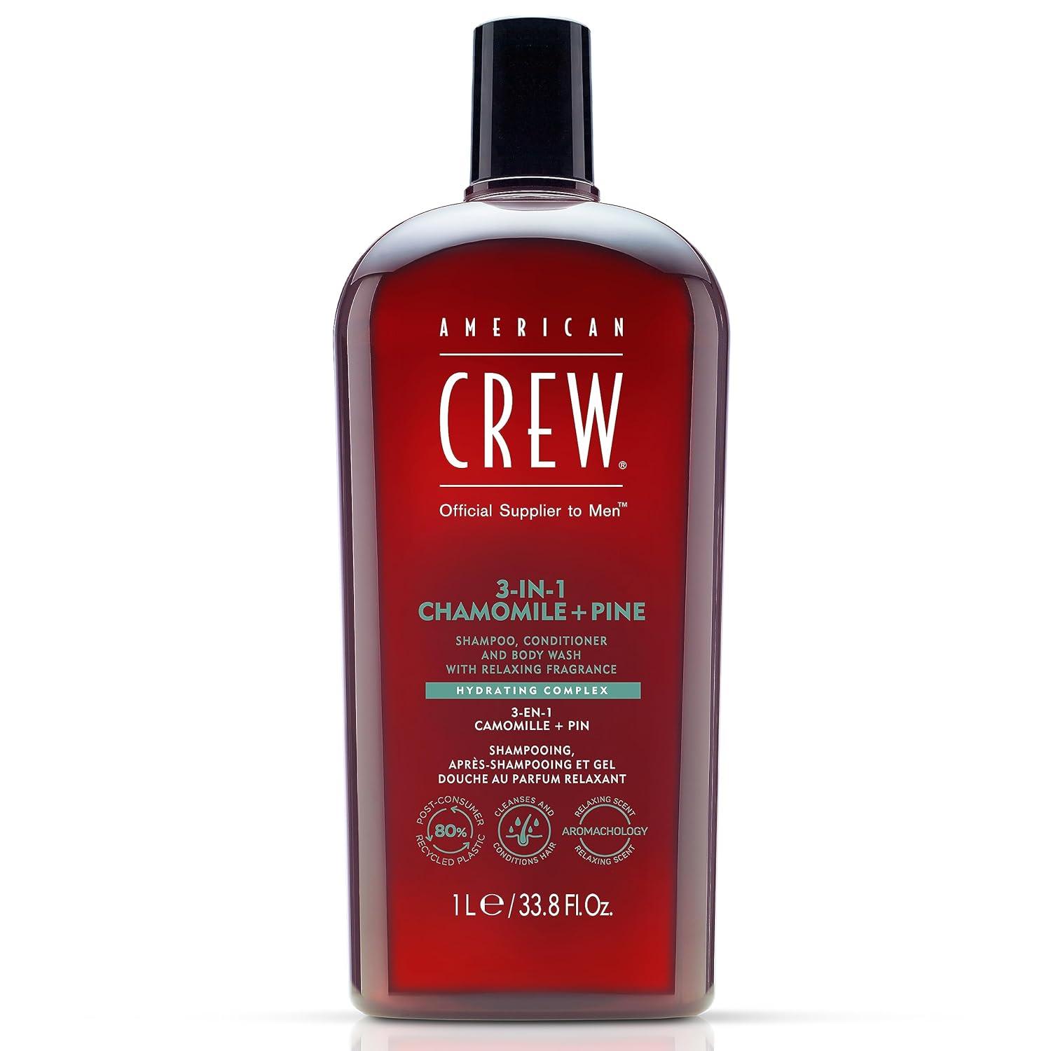 imageAmerican Crew Shampoo Conditioner amp Body Wash for Men 3in1 338 Fl OzChamomile Pine