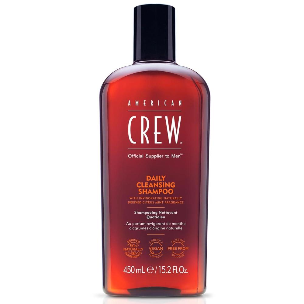 imageAmerican Crew Shampoo for Men Daily Cleanser Naturally Derived Vegan Formula Citrus Mint Fragrance 338 Fl Oz152 Fl Oz Pack of 1