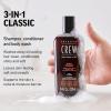 American Crew Shampoo, Conditioner & Body Wash for Men, 3-in-1, 33.8 Fl Oz(Clean)