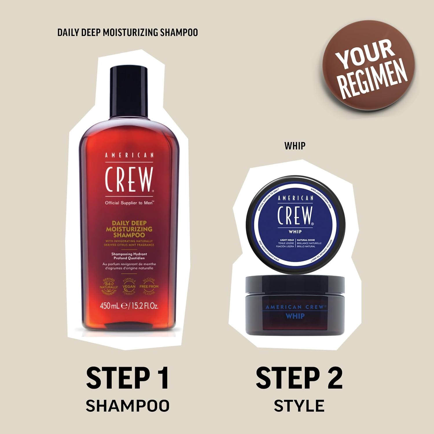 imageAmerican Crew Mens Whip Styling Cream Like Hair Gel with Light Hold amp Natural Shine 3 ozNatural