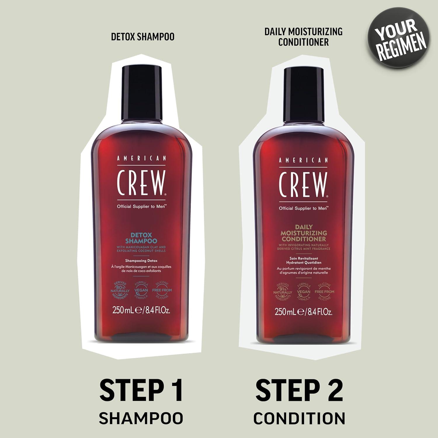 imageAmerican Crew Detox Shampoo for Men Naturally Derived Vegan Formula Citrus Mint Fragrance 338 Fl Oz845 Fl Oz Pack of 1